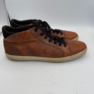 Bullboxer Marcone Mens Brown Leather Mid Top Sneakers Size 12 Made in Portugal
